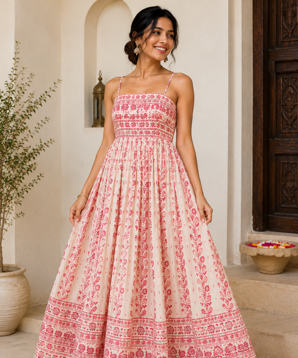 Blush Blossom Maxi Dress