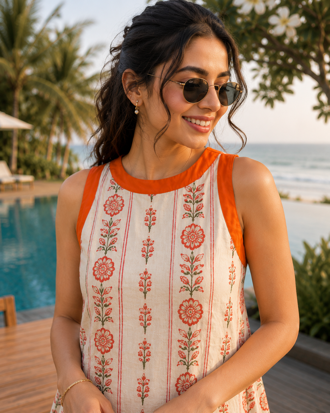 Orange Suneazy Short Dress