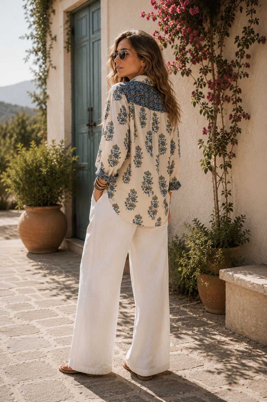 Indigo Phool Top